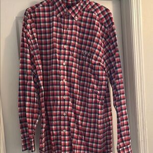Vineyard Vines Classic Red Checkered Tucker Men's Shirt
